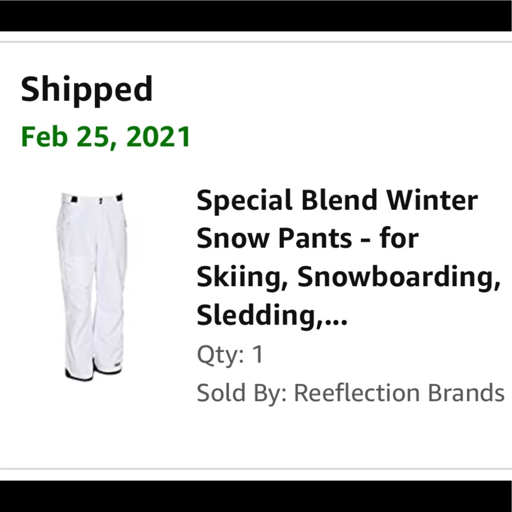 White Snow Pant
